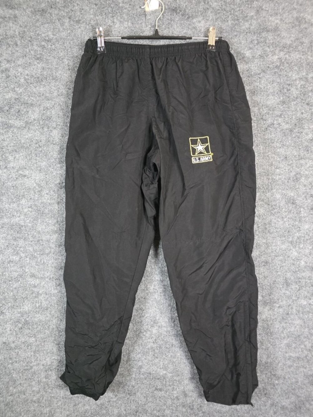 US Army Pants Mens Small Black APFU Physical Fitness Uniform Joggers Stains